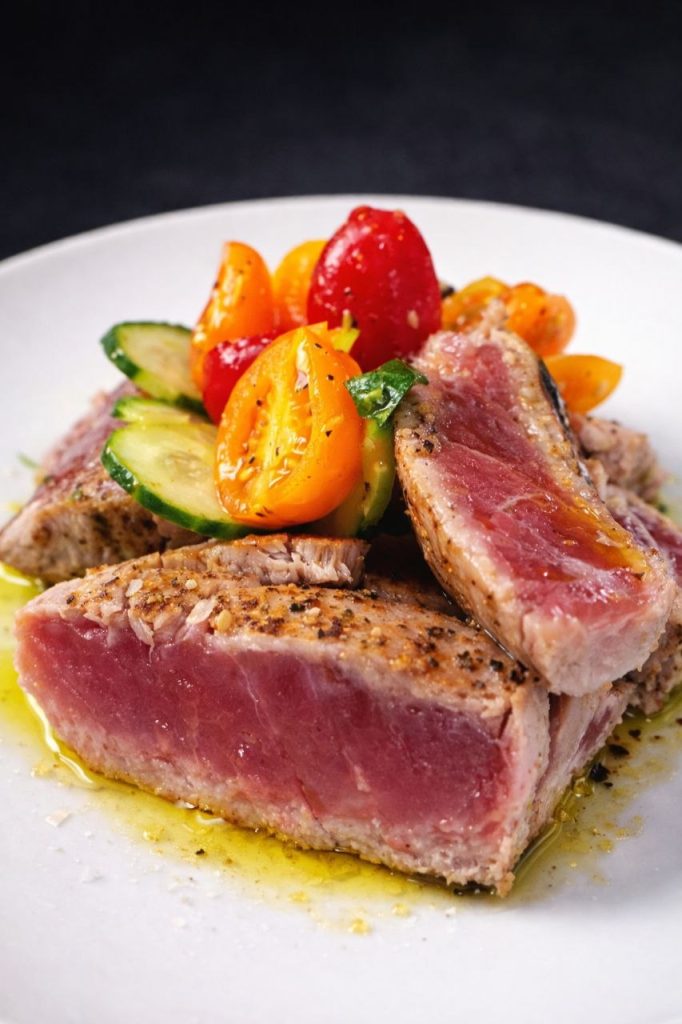 tagliata di tonno scottato Siracusa ristorante di pesce Locanda Sikè